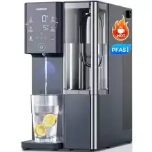 CT910H countertop reverse osmosis water filter with 3-second instant hot water, installation-free portable RO filtration system